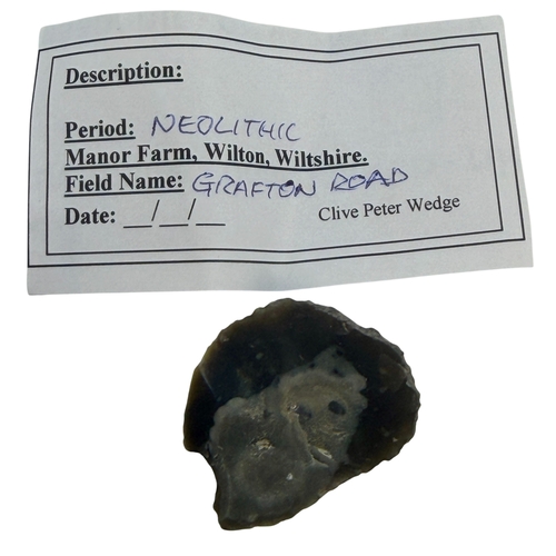 249 - A collection of Neolithic finds inc flint tools etc.
All finds and each individually described.
14 I... 