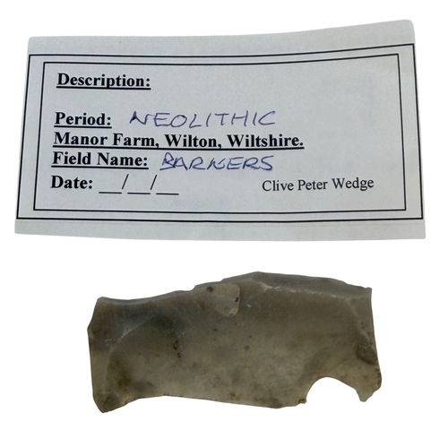 249 - A collection of Neolithic finds inc flint tools etc.
All finds and each individually described.
14 I... 