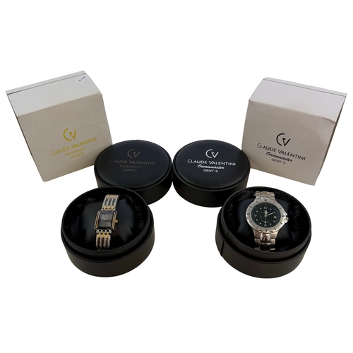 406 - A pair of wristwatches by Claude Valentini
Comprising a gent's oceanmaster stainless steel wristwatc... 