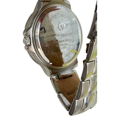 406 - A pair of wristwatches by Claude Valentini
Comprising a gent's oceanmaster stainless steel wristwatc... 