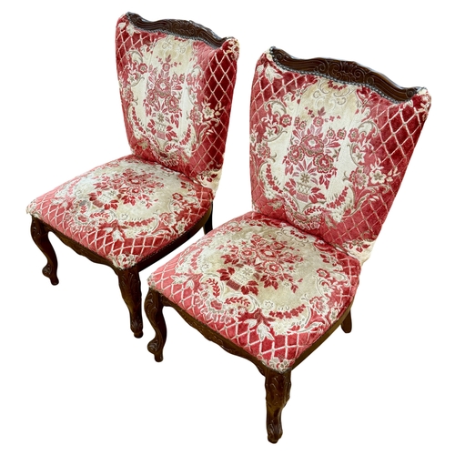 420 - * THIS LOT IS FOR COLLECTION ONLY *

A matching pair of upholstered salon/bedroom chairs in the styl... 