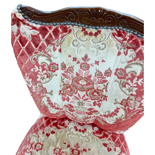 420 - * THIS LOT IS FOR COLLECTION ONLY *

A matching pair of upholstered salon/bedroom chairs in the styl... 