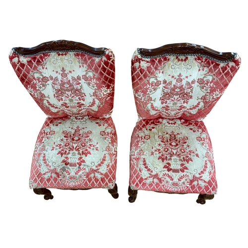 420 - * THIS LOT IS FOR COLLECTION ONLY *

A matching pair of upholstered salon/bedroom chairs in the styl... 