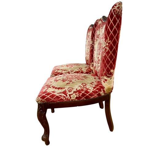 420 - * THIS LOT IS FOR COLLECTION ONLY *

A matching pair of upholstered salon/bedroom chairs in the styl... 