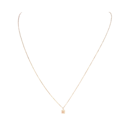 228 - Tiffany & Co Platinum and Diamond pendant, set with one round brilliant cut Diamond weighing .39 car... 