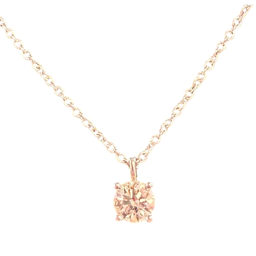 228 - Tiffany & Co Platinum and Diamond pendant, set with one round brilliant cut Diamond weighing .39 car... 