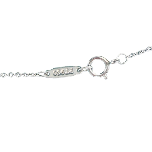 228 - Tiffany & Co Platinum and Diamond pendant, set with one round brilliant cut Diamond weighing .39 car... 