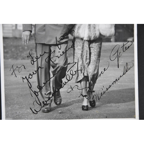 28 - JOHNNY WEISMULLER & ARLENE GATES WEISMULLER Original signatures