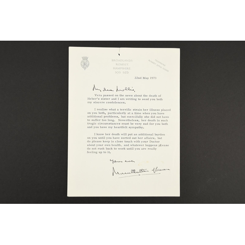 41 - Louis Mountbatten (1900 - 1979) Original Signature dated 1973.