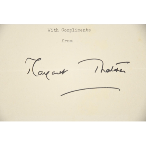 48 - Margaret Thatcher (1925 - 2013) Original Signature on headed paper.