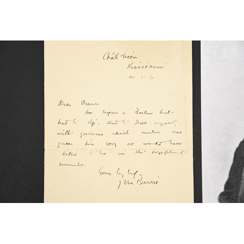 52 - J.M.Barrie (1860 - 1937) Original Handwritten Letter & Envelope.