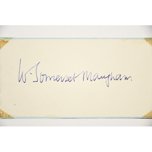 57 - William Somerset Maugham (1874 - 1965) Original Signature on card.