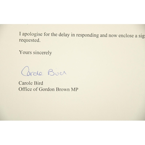 62 - Gordon Brown  (1951 - ) Original Signature on Photograph.