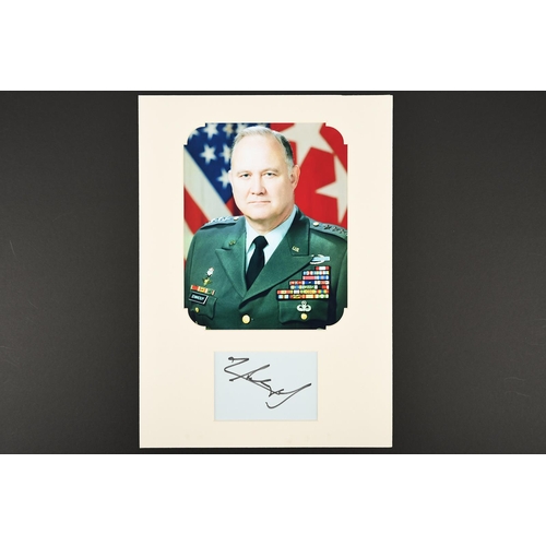 73 - General Norman Schwarzkopf Jr. (1934 - 2012) Original Signature.