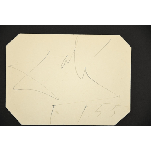 74 - Salvador Dali (1904 - 1989) Original Signature dated 1955.