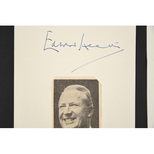 86 - Edward Heath (1916 - 2005) Harold Macmillan (1894 - 1986) Original Signatures on headed paper.