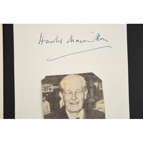 86 - Edward Heath (1916 - 2005) Harold Macmillan (1894 - 1986) Original Signatures on headed paper.