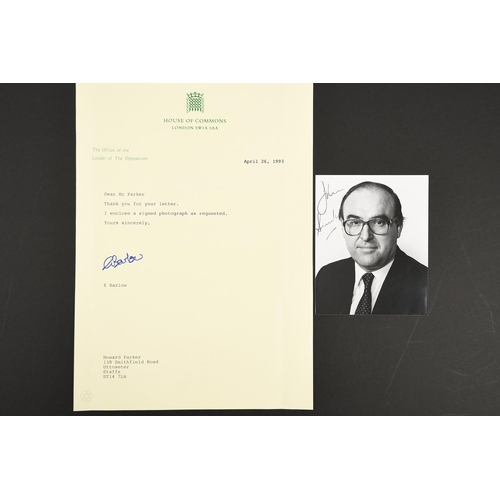 89 - John Smith (1938 - 1994) (Labour Leader) Original Signature on Photograph.