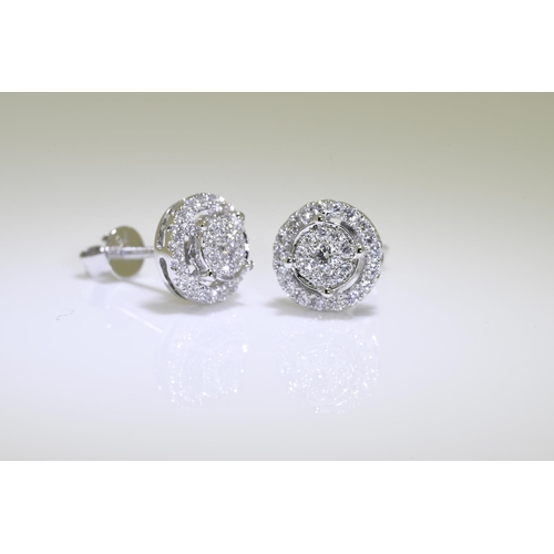 16 - Diamond Earrings set in 18ct White Gold