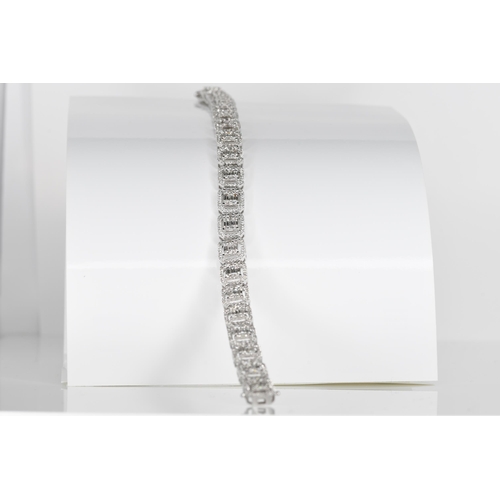 2 - 3.91 carat Diamond Bracelet set in 18ct White Gold