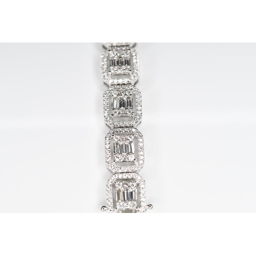 2 - 3.91 carat Diamond Bracelet set in 18ct White Gold