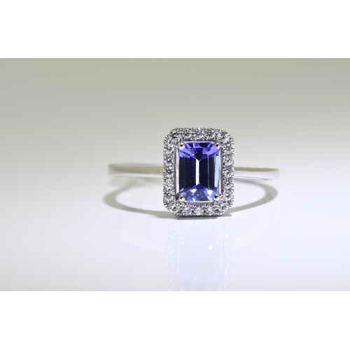 26 - Tanzanite & Diamond Ring