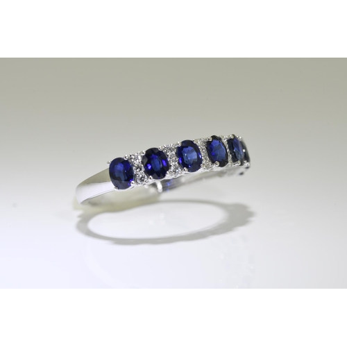 36 - Blue Sapphire & Diamond ring