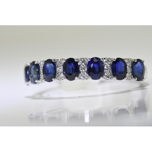 36 - Blue Sapphire & Diamond ring