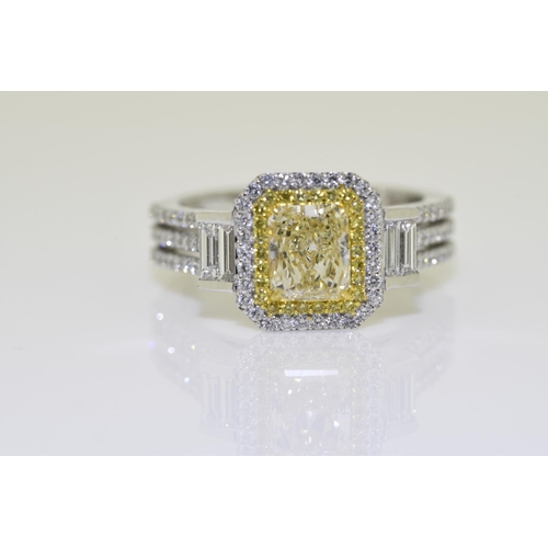 37 - 2.08 carat Yellow Diamond Ring