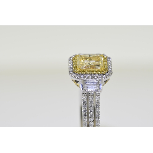 37 - 2.08 carat Yellow Diamond Ring