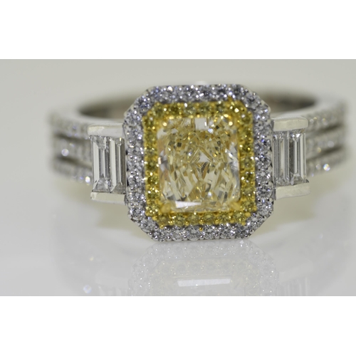 37 - 2.08 carat Yellow Diamond Ring