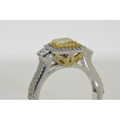 37 - 2.08 carat Yellow Diamond Ring