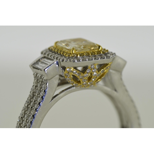 37 - 2.08 carat Yellow Diamond Ring