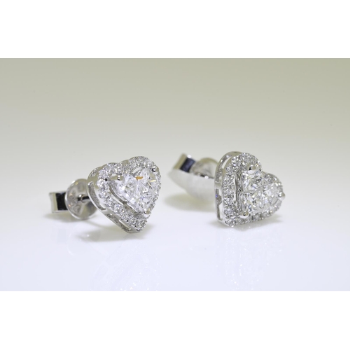 52 - Diamond Earrings set in 18ct White Gold