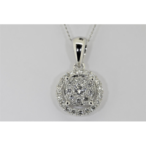 55 - Diamond Pendant set in 18ct White Gold