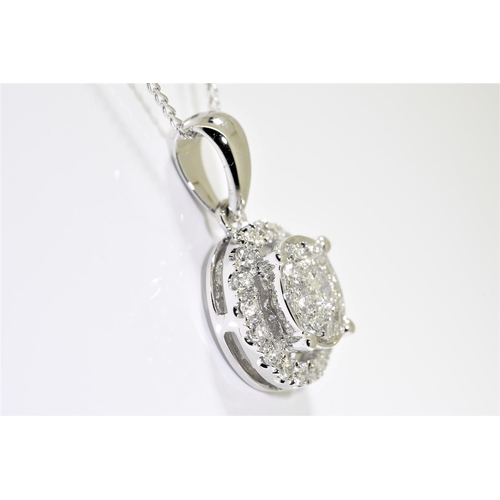 55 - Diamond Pendant set in 18ct White Gold