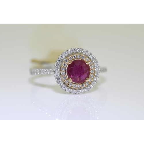 56 - Ruby and Diamond Ring