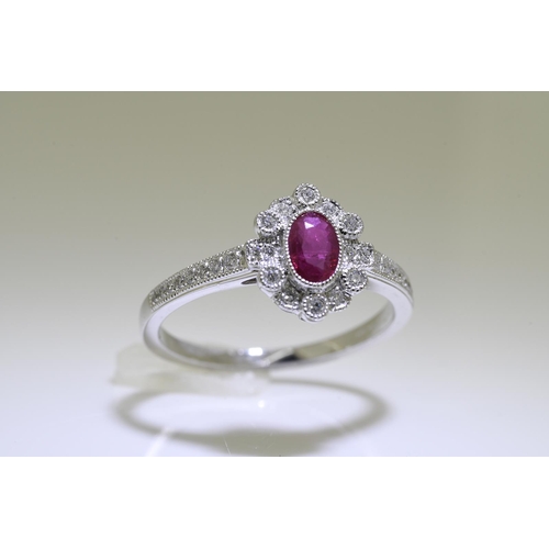 63 - Ruby & Diamond Ring