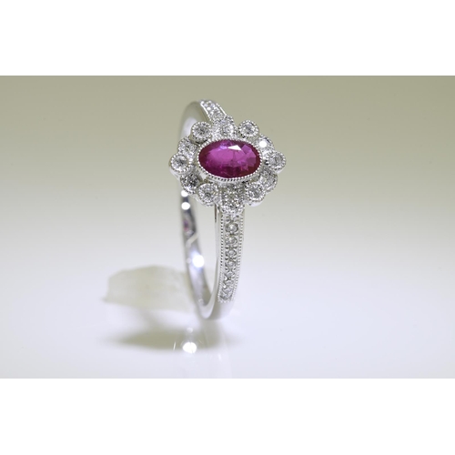 63 - Ruby & Diamond Ring