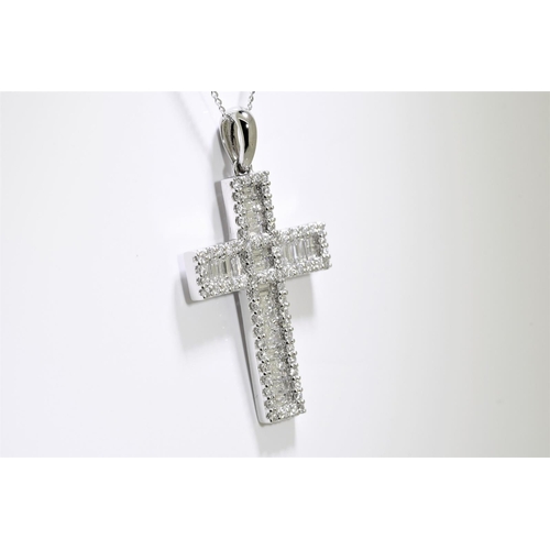 7 - 1.02 Carat Diamond Cross set in 18ct White Gold