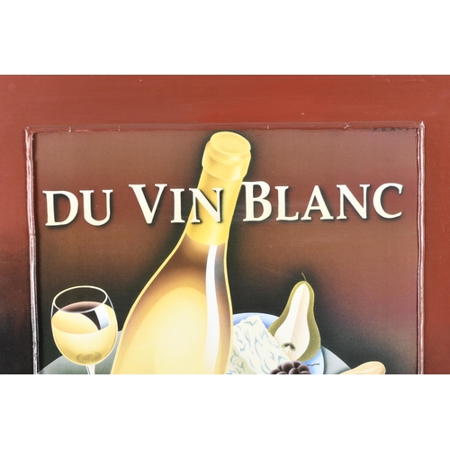 100 - Du Vin Blanc. Boxed Framed Mixed Media Art