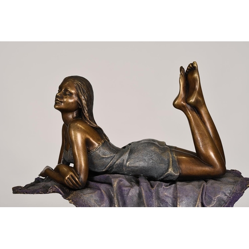 1 - Bronze Sculpture with Amethyst Crystal