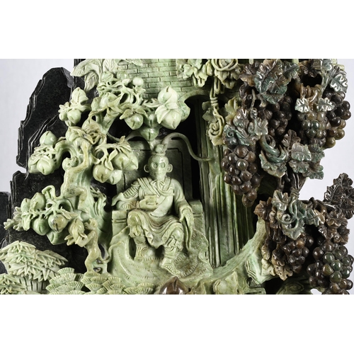 135 - Very Intricate Jade Carving Temple Scene