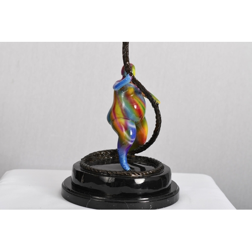 37 - 3ft Multicoloured Bronze Art Sculpture