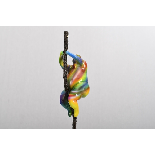 37 - 3ft Multicoloured Bronze Art Sculpture