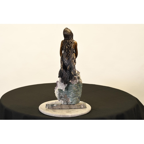 47 - Bronze Sculpture on Amethyst