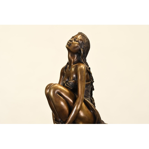 47 - Bronze Sculpture on Amethyst