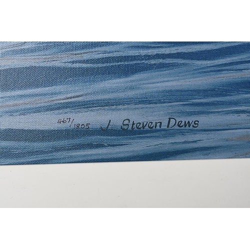 68 - Framed Limited Edition on Canvas by World Renowned Marine Artist Steven Dews 