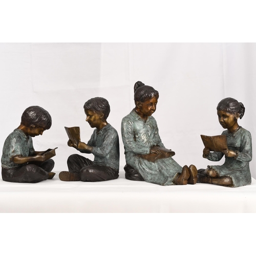 77 - Set of Four Bronze Figures