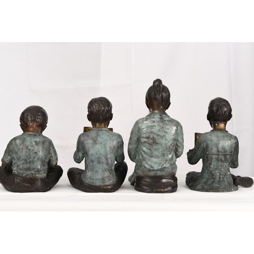 77 - Set of Four Bronze Figures